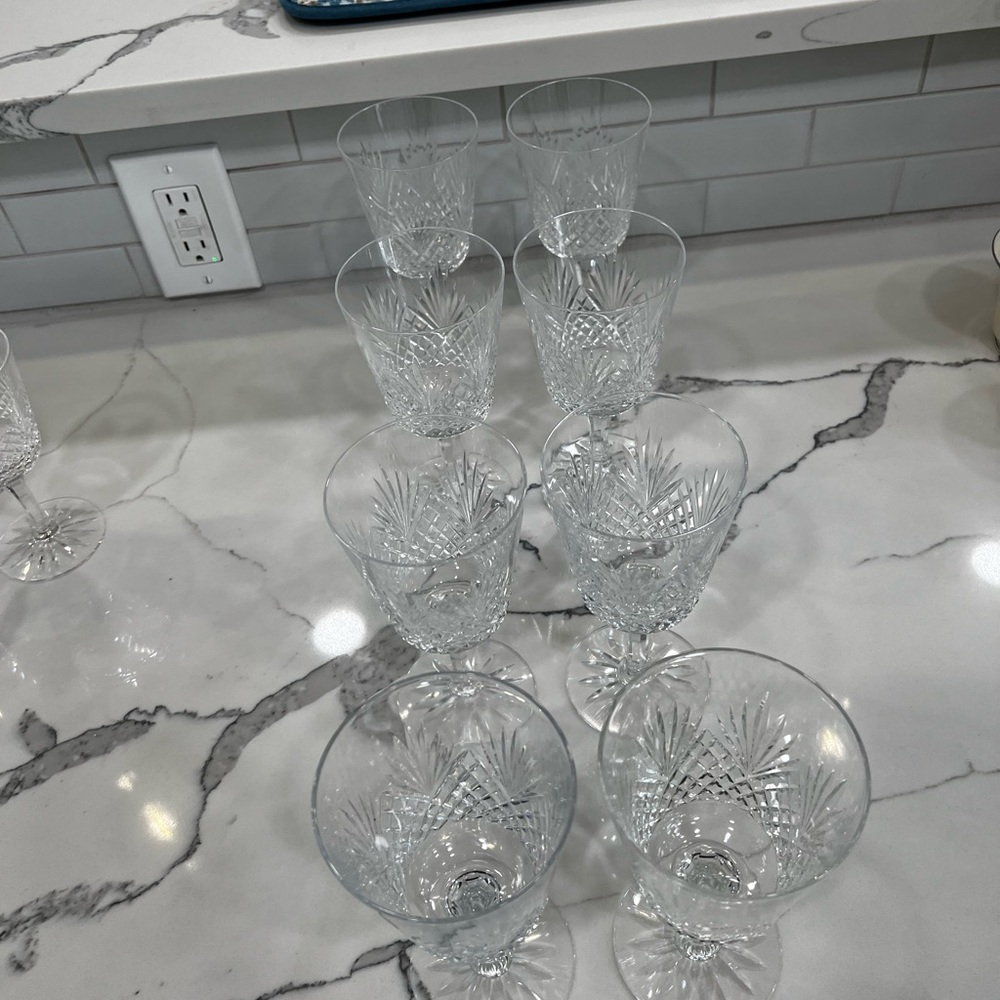 Waterford Crystal Lismore: Water or Wine Goblet, 6 7/8" Tall, 10 oz. Set of 2 - Picture 8 of 8
